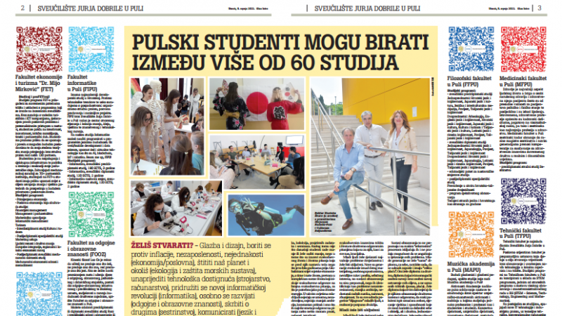 Iz medija: Studirajmo zajedno u Puli!